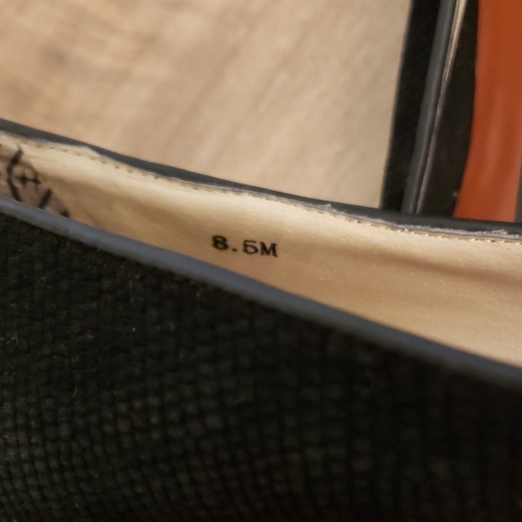 Matt Bernson D’Orsay Point Toe Suede Flats Black Leather Chic - Picture 7 of 7